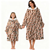 Custom Face Flannel Blanket Hoodie – Personalized Wearable Flannel Hoodie with Photo Print – Cozy Oversized Hoodie, Funny Gift for Christmas, Valentine’s Day, Birthday